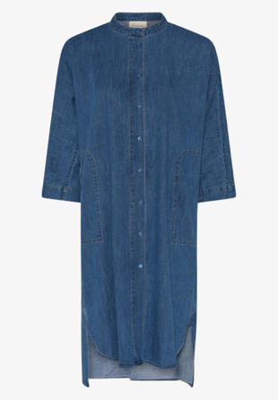 Frau -  Seoul 2/4 long shirt Medium blue denim